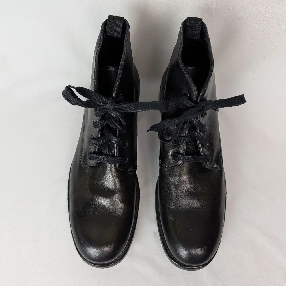 John Varvatos Leather Lace Up Ankle Boots